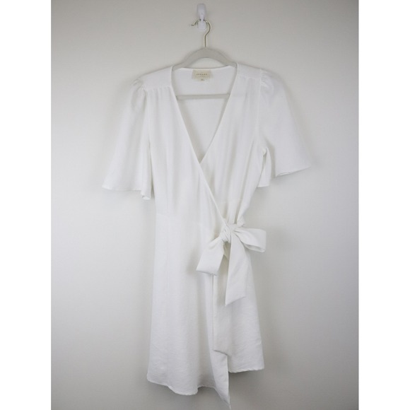 Sezane Rossini Wrap Dress White 44 US 12 Mini Sundress - Picture 2 of 11